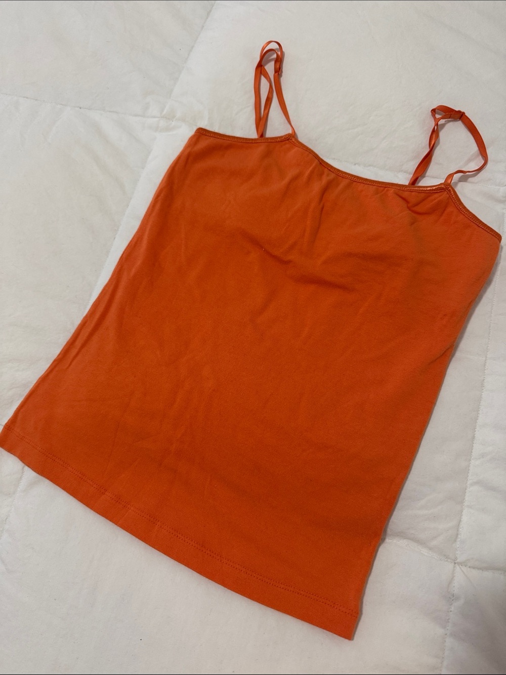 2/$6 S - Orange Spaghetti Strap Tank Top